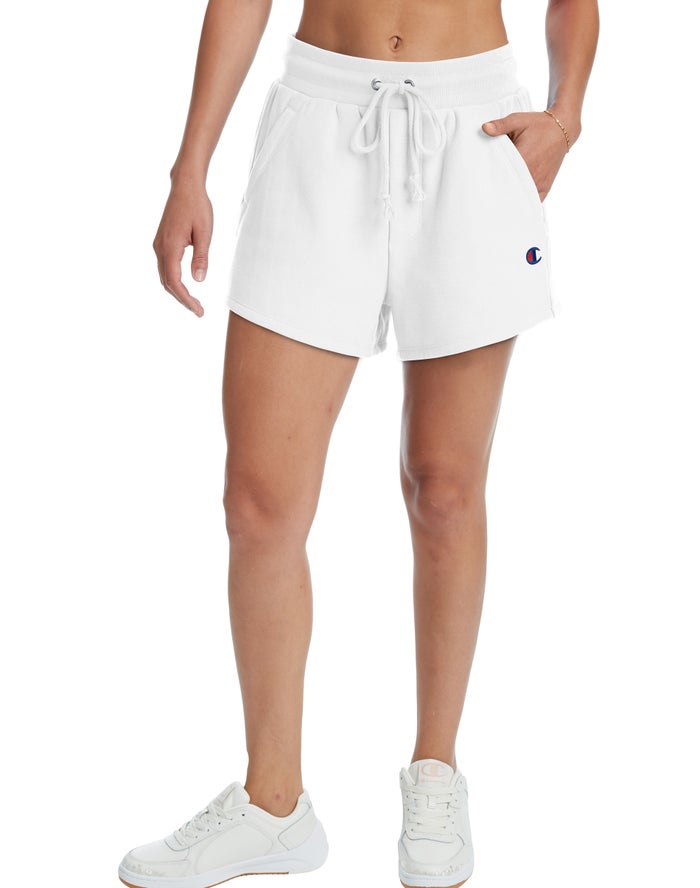 Champion Reverse Weave 3 - Naisten Valkoinen Shortsit - Suomi 7164589-QF